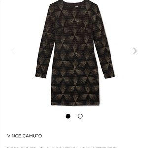 Vince Camuto Glitter Diamond Print Dress